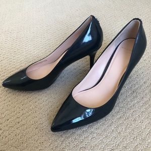 Cole Haan Navy Patent Heels